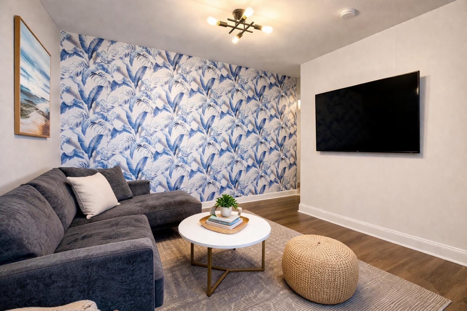 Cozy, sunlit bedroom at our Seaside Heights stay